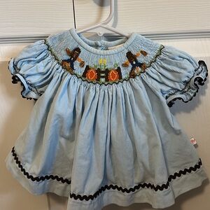 Lolly Wolly Doodle Blue Embroidered Kids Matching Set